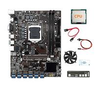 Sefdrert 12 schede B250C BTC Mining Scheda Madre+CPU+Fan+Grasso Termico+ Interruttore+ SATA+Lunetta 12USB3.0 GPU LGA1151 DDR4 MSATA