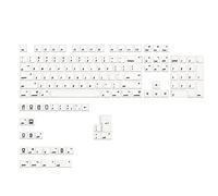 Sefdrert 133 Tasten PBT-Tastenkappe MDA Einfache Kappen Mechanische Tastaturkappe Tastatur-Ersatztastenkappe