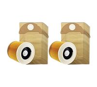 Sefdrert 2 filtri per aspirapolvere Wet&Dry Wd2 e 20 sacchetti per la polvere