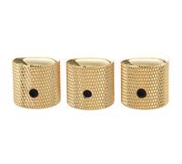 Sefdrert 3 Stueck Vergoldetes Metall Dome Knoepfe Raendelrolle fuer E-Gitarre Teile Golden