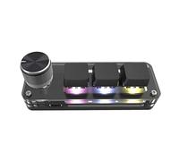 Sefdrert 3-Tasten-Knopf RGB-Gaming-Tastatur, Programmiertastatur, Mechanische Mini-Tastatur, Benutzerdefinierte Tastatur, Makro-Tastatur, Schwarz