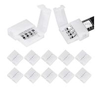 Sefdrert 50Packs Connettori RGB un 4 Pin con Striscia di Luce LED 10Mm Striscia LED Gapless Prolunga per Adattatore Saldatura