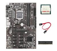 Sefdrert B250 BTC Mining Scheda Madre 12P Scheda Grafica Slot Scheda Madre LGA1151 con G3900 CPU+DDR4 8G 2133Mhz RAM+ SATA