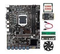 Sefdrert B250C 12Card BTC Mining Scheda Madre+G3900/G3930 CPU+Fan+4G DDR4 RAM+128G SSD+ SATA+Lunetta 12USB3.0 GPU LGA1151 MSATA