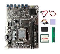 Sefdrert B250C BTC Scheda Madre 12 PCIE zu USB3.0 LGA1151 DDR4 4GB 2666MHz RAM+G3900 CPU+4PIN a Kabel+SSD 128G ETH Minatore