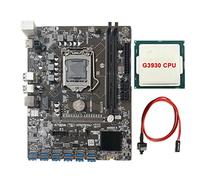 Sefdrert B250C BTC Scheda madre mineraria con CPU G3930+ Switch 12XPCIE a USB3.0 Slot per scheda grafica LGA1151 Supporta RAM DDR4