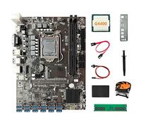 Sefdrert B250C ETH Miner Scheda Madre 12USB+G4400 CPU+DDR4 4GB RAM+128G SSD+Fan+ SATA+ Interruttore+Grasso Termico+Deflettore