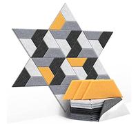 Sefdrert Confezione da 18 fonoassorbenti esagonali, autoadesivi, insonorizzanti, per ufficio, studio, multicolore