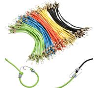 Sefdrert Corde Elastiche Piccole con Ganci, Confezione da 12, Corde Elastiche in Gomma Regolabili per Portabagagli da Appendere All'Aperto