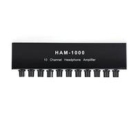 Sefdrert Distributore Audio A 10 Canali Amplificatore Audio Stereo DC12-24V Amplificatore per Cuffie AUX da 3,5 Mm per La Registrazione nel Studio Spina Europea