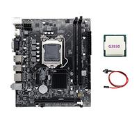 Sefdrert H110 Computer Motherboard LGA1151 UnterstüTzt Celeron G3900 G3930 CPU UnterstüTzt DDR4 Speicher mit G3930 CPU+Switch Kabel