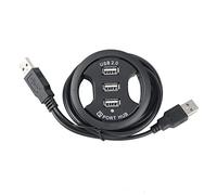 Sefdrert Hub USB 2.0 Desktop TüLle Hub USB 2.0 Adattatore Audio Tischmontage 3 Porte Montaggio Scrivania Multi Porte