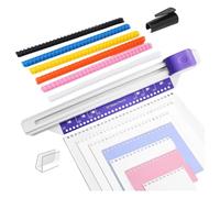 Sefdrert Macchina Rilegatrice A 30 Fori, Perforatrice A Spinta Manuale per Fogli Mobili, Rilegatrice A Spirale per Quaderni A4 A5 A6 A7 B5 B6 B7
