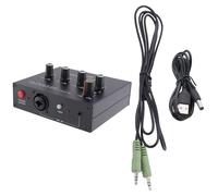 Sefdrert MIC-60 Equalizzatore A 3 Bande Preamplificatore Microfonico Bilanciato Preamplificatore Microfonico con CC e da 3,5 mm Resistente Facile da Installare Facile da Usare