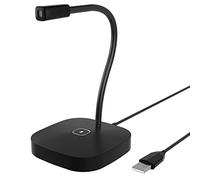 Sefdrert Microfono USB da tavolo Plug and Play Home Studio USB Computer Microfono con pulsante Mute (nero)