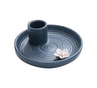 Sefdrert Porta Incenso Blu, Porta Incenso in Ceramica, Supporto in Legno Profumato, Porta Incenso Moderno in Terracotta, Porta