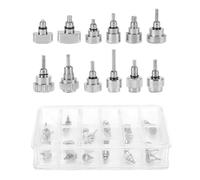 Sefdrert Pulsante per Orologio In Acciaio Inossidabile, Accessorio per Strumento di Riparazione per Orologio A 12 Griglie/Scatola, Kit di Ricambio per Strumento di Riparazione per Orologio