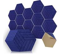Sefdrert Schallschutzplatten Hexagon Selbstklebende Dichte Schallschutzplatten 12 Stück Akustikplatte, Schalldämpfplatte für Studio Office Home 5