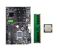 Sefdrert Scheda madre B250 BTC Mining Machine con CPU G3930/G3900+memoria DDR4 4G LGA 1151 Supporta 12 slot per schede grafiche GPU