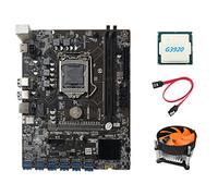 Sefdrert Scheda madre B250C BTC Mining con CPU G3920 o G3930 CPU + SATA + LüFter 12XPCIE su USB3.0 Grafik Karten Steckplatz LGA1151 UnterstüTzt DDR4 RAM