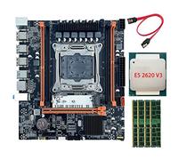 Sefdrert Scheda madre X99 con CPU E5 2620V3+4X 4G DDR4 RAM+ Kabel B85 LGA2011-3 4X DDR4 REG ECC M.2 PCIE SATA3.0 scheda madre