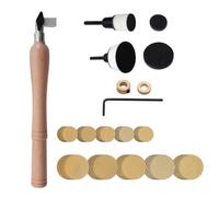Sefdrert Set Levigatrice A Ciotola 50 Pezzi Dischi di Carta Vetrata Strumento Abrasivo per Ciotola con Manico per Tornio per La Lavorazione del Legno, Lucidatura e Levigatura del Legno