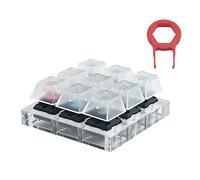 Sefdrert Tester interruttore a 9 con base acrilica per tastiera meccanica Cherry MX tastiera meccanica interruttore con estrattore chiave