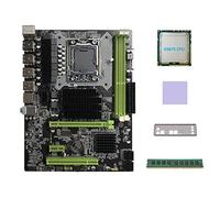 Sefdrert X58-Motherboard LGA1366 Computer-Motherboard UnterstüTzt -Grafikkarte mit X5675-CPU + DDR3 4 GB 1066 MHz RAM + WäRmeleitpad