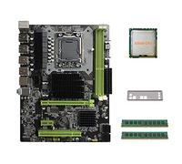 Sefdrert X58-Motherboard LGA1366-Computer-scheda madre UnterstüTzt XEON X5650 X5670-Serien-CPU mit X5650-CPU + 2XDDR3 4G 1333 MHz RAM