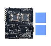 Sefdrert X99 Dual-Socket Mining Scheda Madre con 2X Pad Termici LGA2011-3 Dual CPU DDR4 Slot RAM 8XSATA2.0 Desktop Scheda Madre