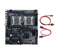 Sefdrert X99 Dual-Socket Mining Scheda Madre con SATA+ Interruttore LGA2011-3 Dual CPU DDR4 Slot RAM 8XSATA2.0 Scheda Madre