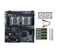 Sefdrert X99 Dual-Socket Mining Scheda Madre+E5-2620V3 CPU+4G DDR4 ECC RAM+ Line+Lunetta LGA2011-3 Doppia CPU DDR4 Slot 8XSATA2.0
