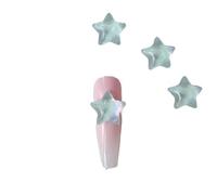 SEFGRYMU 20pcs Cute Star Shaped Crystal Nail Charms, Multi Color Manicure Decorations(Style2)