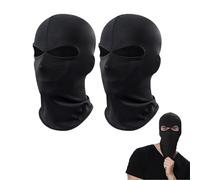 SEFIRST 2 Pezzi Passamontagna Moto Invernale Termico con Balaclava Sottocasco Caldo Multifunzionale, Sciarpa Estiva per Il Collo per Uomini Donne per Bici Sci, Protettore UV, 2 Fori Taglia unica(Nero)