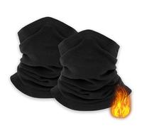 SEFIRST 2 Pezzi Scaldacollo, Invernale Scaldacollo Uomo Donna, Scaldacollo Caldo e Morbido, Scaldacollo Termico Sciarpa a Lavorata a Maglia Invernale Spessa Per Moto Sci Ciclismo, Nero Taglia unica