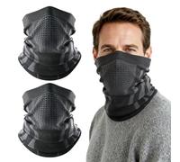 SEFIRST 2 Pezzi Scaldacollo Moto Uomo, Termico Traspirante Antivento Passamontagna Sportivo Elastico Sciarpa Tubolare Inverno Scaldacollo Donna Sci Copricollo Running Bandana Bici Ciclismo (Nero)