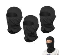 SEFIRST 3 Pezzi Passamontagna per Bambini, Invernale Termico con Balaclava | Sottocasco Caldo, Sciarpa Estiva per Bici Sci, Maschera da Sci per Ragazzi Ragazze, Antivento, Protettore UV, Nero