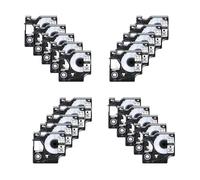 SEFNPOME 20pk Black on White Label Tapes 6/9/12/19/24mm Compatibile con D1 A45013 45800 per Etichette 200 350D stampanti