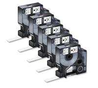 SEFNPOME 5pk Black on Clear 12/19mm 23feet Compatibile con D1 45010 45800 Maker di Etichetta per Etichetta 100 300 Etichette compatibili