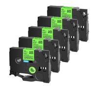 SEFNPOME Nastro di Etichetta Laminata Fluorescente da 6-24 mm Compatibile con TZE B31 C31 D31 per PT-D600 400AD 450 P900W Etichetta Stampante 5/10PK(5PK Fluo Green)