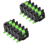 SEFNPOME Nastro di Etichetta Laminata Fluorescente da 6-24 mm Compatibile con TZE B31 C31 D31 per PT-D600 400AD 450 P900W Etichetta Stampante 5/10PK(10PK Fluo Green)