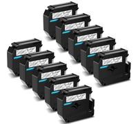 SEFNPOME Nastro Etichetta Compatibile da 5 Pacchetto per M231 M-K231 MK231 M-231 per PT-45M PT-90 PT-70BM PT-85 Dispositivi di etichettatura PT-85(10PK Black on Clear)