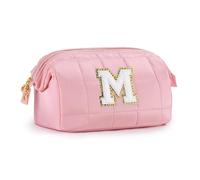 SEFORICO Astuccio per il trucco per le donne, regali per adolescenti, astuccio da toilette con ampia apertura astuccio per cosmetici iniziali per donne indispensabili da viaggio regali di compleanno