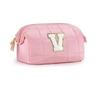 SEFORICO Astuccio per il trucco per le donne, regali per adolescenti, astuccio da toilette con ampia apertura astuccio per cosmetici iniziali per donne indispensabili da viaggio regali di compleanno