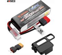 Sefu Li-Po Lipo 7.4v 2S 3000mAh 25C T Plug Batteria per Hyper go RC 1:14 1:16