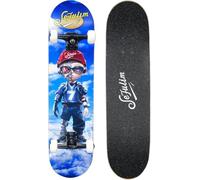 Sefulim 31 x 8 Pollice Completo Skateboard 7 Strati Acero Canadese Doppio Kick Deck Concavo Cruiser Trick Skateboard per Ragazzi Ragazze Adolescenti Adulti Principiante (AI boy)