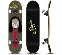 Sefulim 31 x 8 Pollici Skateboard Completo 7 Strati Acero Canadese Double Kick Deck concavo Skateboard per Ragazzi Ragazze Adolescenti Adulti Principianti