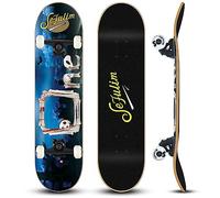 Sefulim Skateboard, skateboard professionale con cuscinetti ABEC-9 a 7 strati in acero duro, skateboard completo per adulti, ragazzi, bambini e principianti…