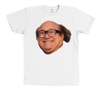 SEFxd22WSA Danny Devito Face Funny Shirt Always Sunny in Philadelphia White L