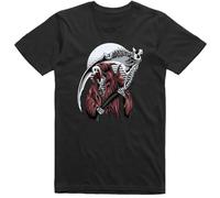 SEFxd22WSA Halloween Costume Grim Reaper Horror Mens Gothic Style Regular Fit T Shirt Black L
